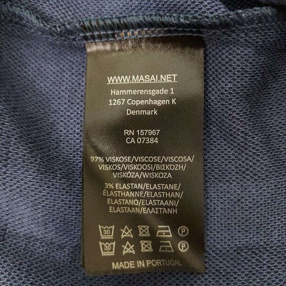 MASAI Copenhagen Nilana Jersey Midi Dress Womens Medium Blue Stylish Portugal - Picture 9 of 12